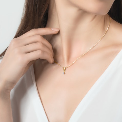 Zawieszka The Light: złota, diament